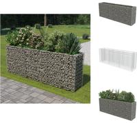 vidaXL Gabion plateau acier galvanisé 270×50×100 cm - Pots de fleurs & Jardinières