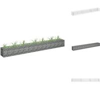 vidaXL Gabion plateau acier galvanisé 270 x 30 x 30 cm - Pots de fleurs & Jardinières