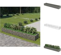 vidaXL Gabion plateau acier galvanisé 450×90×50 cm - Pots de fleurs & Jardinières