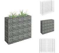 vidaXL Gabion plateau acier galvanisé 90×30×90 cm - Pots de fleurs & Jardinières