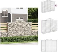 vidaXL Gabions avec arc surélevé 12pcs 200x50x140/160cm Fer galvanisé - Pots de fleurs & Jardinières