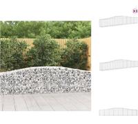 vidaXL Gabions avec arc surélevé 3 pcs. 400x50x60/80cm Fer galvanisé - Pots de fleurs & Jardinières