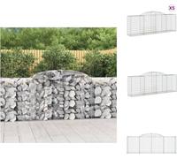 vidaXL Gabions avec arc surélevé 5 pcs. 300x50x100/120cm Fer galvanisé - Pots de fleurs & Jardinières