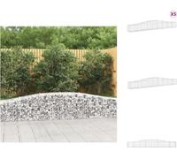 vidaXL Gabions avec arc surélevé 5 pcs. 400x50x40/60cm Fer galvanisé - Pots de fleurs & Jardinières