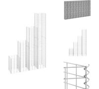 vidaXL Gabions plateaux 4 pcs 30x30x50/100/150/200 cm Fer - Pots de fleurs & Jardinières
