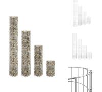 vidaXL Gabions plateaux 4 pcs. Rond Ø30x50/100/150/200 cm - Pots de fleurs & Jardinières