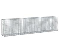 vidaXL Gabions pour jardinière surélevée 2 pièces Argent 330 x 50 x 80 cm