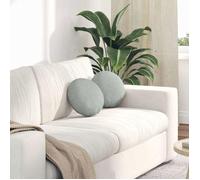 VIDAXL Galette de chaise ronde velours 2 pcs gris clair Ø30 x 13 cm