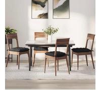 VIDAXL Galettes de chaise 4 pcs Noir 40 x 40 x 6 cm microfibre
