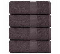 Vidaxl Gants De Toilette 4 Pcs Anthracite 15x21 Cm 360 G/M² 100% Coton