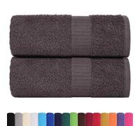 vidaXL Gants de Toilette FROGN 2 pcs Anthracite 15x21 cm 360 g/m² 100% Coton, Serviette, torchon, torchon à Vaisselle, Serviette de Bain