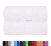 vidaXL Gants de Toilette FROGN 2 pcs Blanc 15x21 cm 360 g/m² 100% Coton, Serviette, torchon, torchon à Vaisselle, Serviette de Bain, Serviette de Toilette
