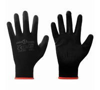 vidaXL Gants de Travail 12 pcs Noir 7 / S Polyester