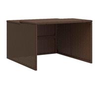 vidaXL Garage pour tondeuse-robot Marron 86x90x52/57 cm Poly rotin