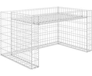 vidaXL Garage pour tondeuse à gazon avec parterre surélevé 110x80x60 cm fil d'acier
