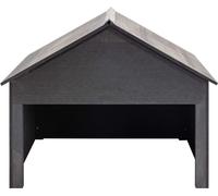 vidaXL Garage pour tondeuse à gazon WPC Gris 80x80x70 cm – Protection contre la chaleur
