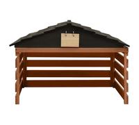 vidaXL Garage pour tondeuse-robot noir et brun 78x74x54 cm bois de sapin