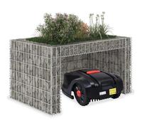 vidaXL Garage pour tondeuse à gazon avec parterre surélevé 110x80x60 cm fil d'acier
