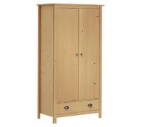 vidaXL Garde-robe à 2 portes Hill 89x50x170 cm Bois de pin solide Marron