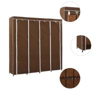 vidaXL Garde-robe 4 compartiments - Marron