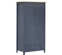 vidaXL Garde-robe à 2 portes Hill Gris 89x50x170cm Bois de pin solide288949 Gris G