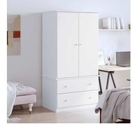 Garde robe ALTA blanc 90x55x170 cm bois massif de pin Blanc G