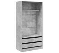 vidaXL Garde-Robe, Armoire de Rangement, Organisateur de Chambre à Coucher, Meuble de Rangement Maison Intérieur, Gris Béton Bois d’Ingénierie