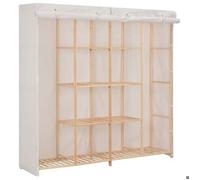 vidaXL Garde-robe en tissu 173x40x170 cm Blanc