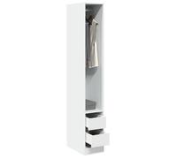 vidaXL Garde-Robe Blanc 30x50x200 cm Bois d'ingénierie, Armoire de Rangement, Organisateur de Garde-Robe, Armoire, Placard, Garde-Robe de Chambre