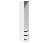 vidaXL Garde-Robe Blanc 30x50x200 cm Bois d'ingénierie, Armoire de Rangement, Organisateur de Garde-Robe, Armoire, Placard, Garde-Robe de Chambre