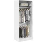 vidaXL Garde-robe bois d'ingénierie 80x50x200 cm blanc
