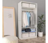 vidaXL Garde-robe Blanc brillant 100x50x200 cm Bois d'ingénierie
