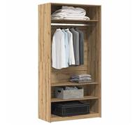 vidaXL Garde-robe chêne artisanal 100x50x200 cm bois d'ingénierie, armoire de rangement, organisateur de garde-robe, 3318625
