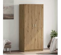 vidaXL Garde-Robe chêne Artisanal 80x52x180 cm Bois d'ingénierie, Placard, Rangement pour vêtements, Armoire en Tissu, Armoire de Rangement