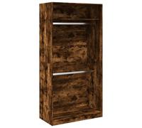 vidaXL Garde-robe chêne fumé 100x50x200 cm bois d'ingénierie, armoire de rangement, organisateur de garde-robe, armoire, 3307805 Marron G