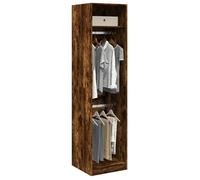 vidaXL Garde-robe chêne fumé 50x50x200 cm bois d'ingénierie, armoire de rangement, organisateur de garde-robe, armoire, 3307787