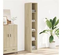 vidaXL Garde-robe chêne sonoma 30x50x200 cm bois d'ingénierie, armoire de rangement, organisateur de garde-robe, armoire, 3307704 Marron G
