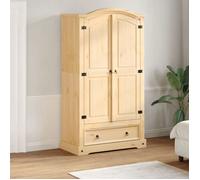 vidaXL Garde-robe Corona 102x52x186 cm bois de pin massif Marron