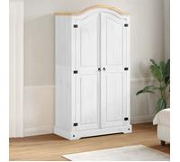 vidaXL Armoire Corona – Blanc 102x52x186 cm – Bois de pin massif