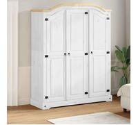 vidaXL Garde-robe Corona blanc 151,5x52x186 cm bois de pin massif