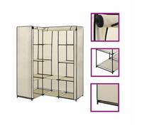 vidaXL Garde-robe d'angle Crème 130 x 87 x 169 cm