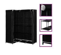 VidaXL Garde-robe d'angle - Noir