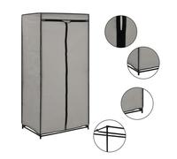 vidaXL Garde-robe Gris 75x50x160 cm