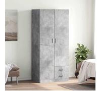 vidaXL Garde-robe Gris béton 80x52x180 cm Aggloméré