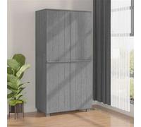 vidaXL Garde-robe HAMAR Gris foncé 89x50x180 cm Bois massif de pin340482 Gris G