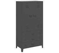 vidaXL Garde-Robe Industrielle Armoire à Vêtements Organisateur Armoire de Rangement Chambre à Coucher Maison Intérieur Anthracite 90x50x180 cm Métal