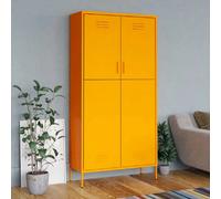vidaXL Garde-robe - Jaune moutarde