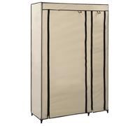 Garde-robe pliable Crème 110x45x175 cm Tissu