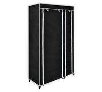 vidaXL Garde-Robe Pliable Noir Armoire de Rangement Étagère Vêtement Penderie