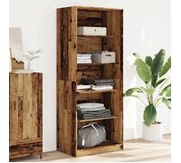 vidaXL Garde-robe Vieux Bois 80 x 50 x 200 cm Bois d'ingénierie Marron G